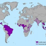 Zika viruso paplitimo žemėlapis