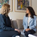 Client and consultant meeting at home or in office