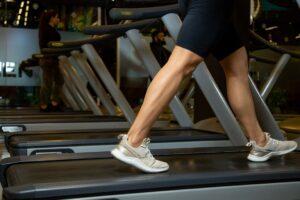 a person doing exercises in gym